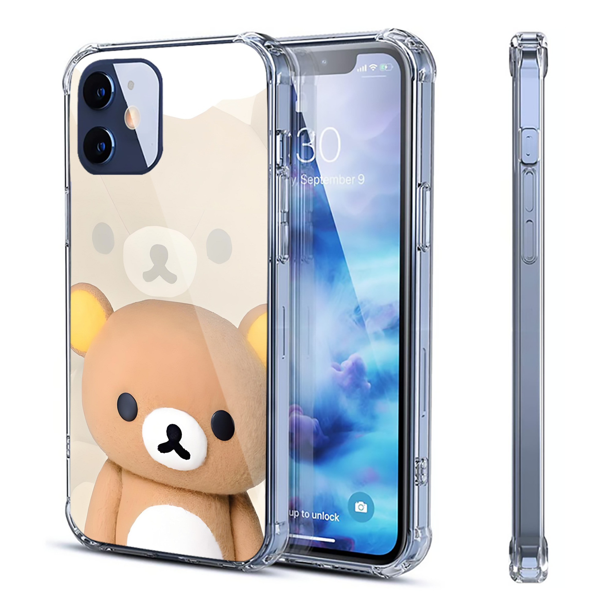 （画像用） リラックマ リラックマ キイロイトリ Rilakkuma Korilakkuma Kiiroitori 【iPhone 12シリーズ対応】透明スマホケース（クリアソフトケース）